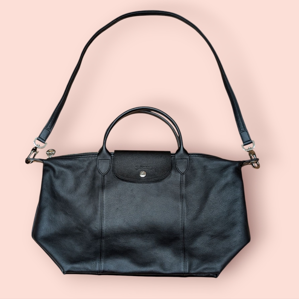 Longchamp Le Pliage Cuir Leather Handbag